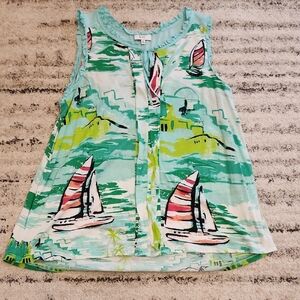 Crown & Ivy Light Blue Sleeveless Top